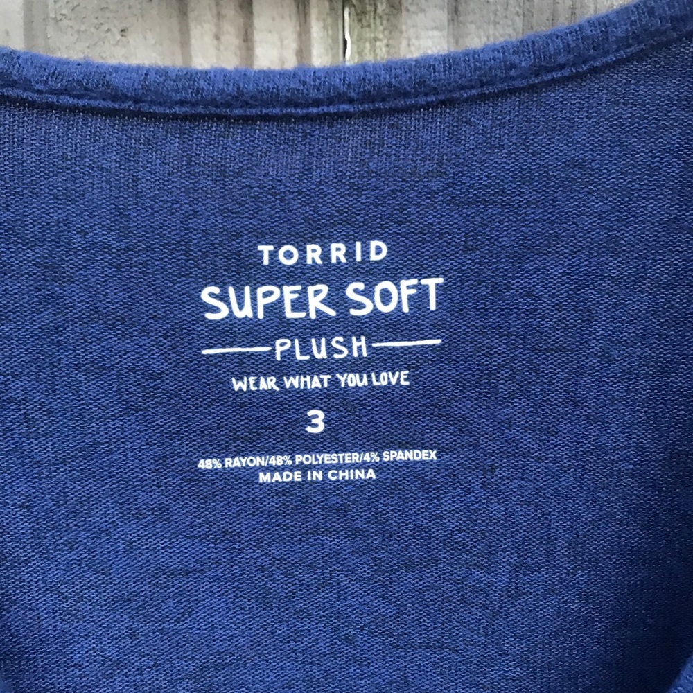 Womens Torrid Navy Hacci Sweater Blouse Size 3X - Picture 5 of 11